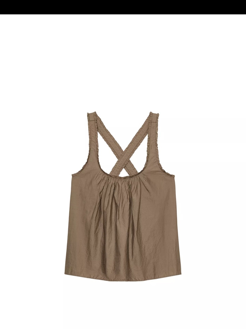 Zara Taupe Crisscross Back Tank Top - NWT